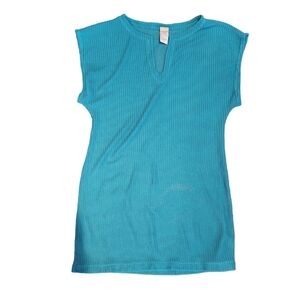 Islander sz small turquoise cover up swim resortwear cruise